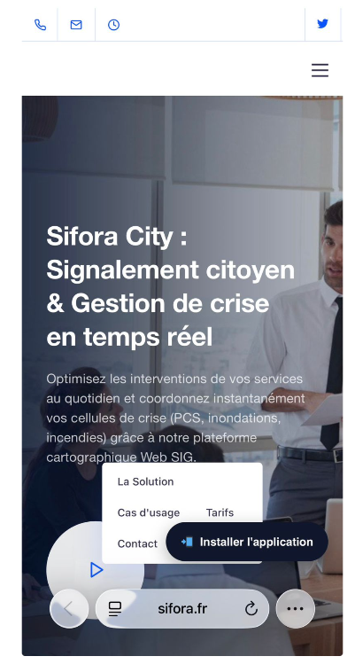 Étape 1 - Accueil Sifora sur Safari